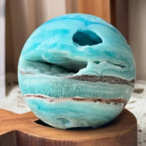 Hemimorphite Mineral Crystal Sphere