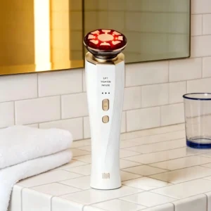 Three in one red light facial and neck beauty device