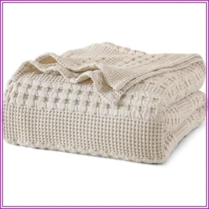 Lightweight Cotton Waffle Blanket King Size