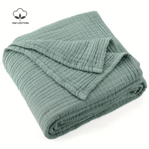 100% Cotton Muslin Throw Blanket